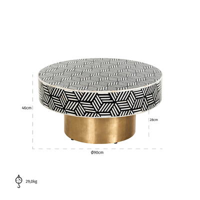 Rundt Sofabord Bliss Ø90 cm.