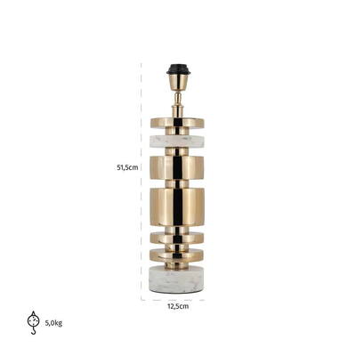 Bordlampe shira med marmor