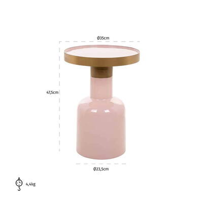 Candy Pink, Hjørnebord Ø35