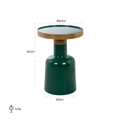 Hjørnebord Candy Green Ø 36,5