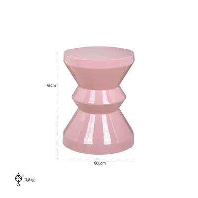 Diablo Hjørnebord Pink Ø35