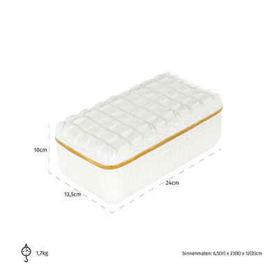 Opbevaringsboks Cobe hvid, lille