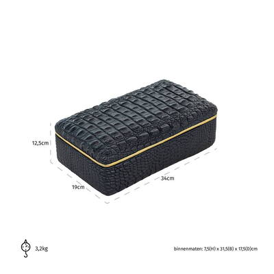 Opbevaringsboks Cobe sort, stor