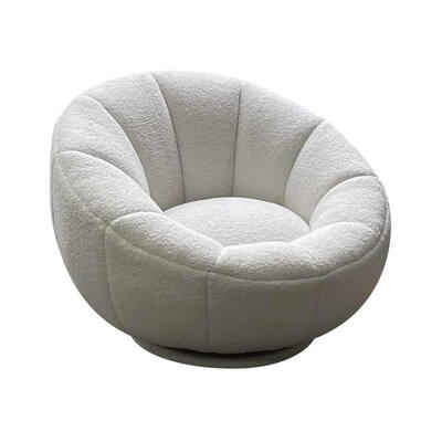 Swivel lænestol Teddy White Furry