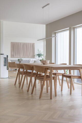 Sildebensparket med klik - Eg rustik hvid - RESTPARTI