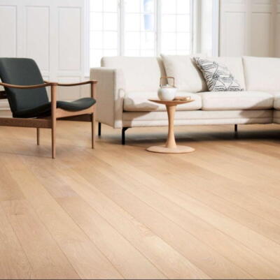 Timberman Plank, Eg Prime børstet hvid 