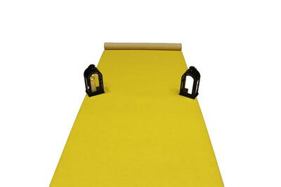 Gul Løber i nålefilt - REST 300X100 CM