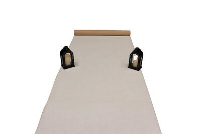 Hvid Løber i filt - REST 350X100 CM