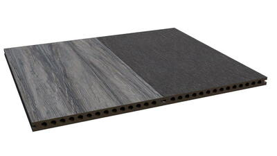 Kirkedal Terrasse Heimdal 22x300 mm. - Black/Grey