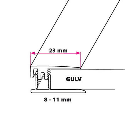 Dørtrinsafslutning Glat LAV 8-11 mm