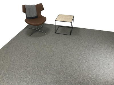 Væg til væg tæppe i uld - Leeds, Mørkegrå - REST 380X400 CM