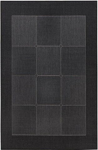 Kreatex - Fladvævet Spanish Collection, Valencia Black/Grey - REST 133X190 CM