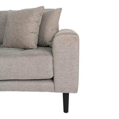 Lido Lounge Sofa - Sofa venstrevendt i stone med fire puder 