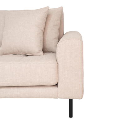 Lido Lounge Sofa - Sofa venstrevendt i beige med fire puder 