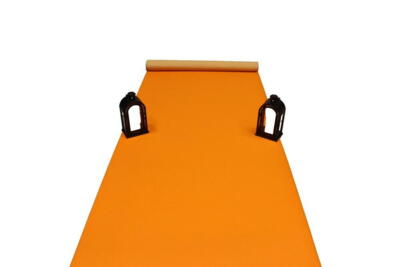 Orange Løber i nålefilt - REST 300X100 CM