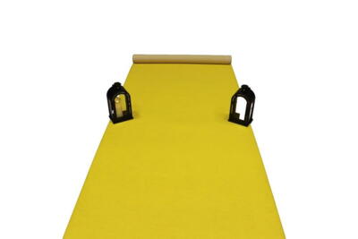 Gul Løber i nålefilt - REST 480X100 CM