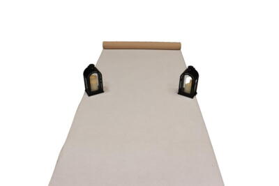 Hvid Løber i filt - REST 450X100 CM