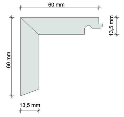HARO, Trappeafslutningskant plankegulv, forbindelse på en side. INGEN RETURRET!