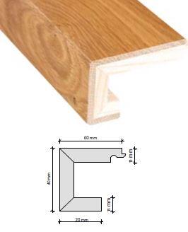 HARO, Trappeafslutningskant stavparket/plankegulv, forbindelse på begge sider. INGEN RETURRET!