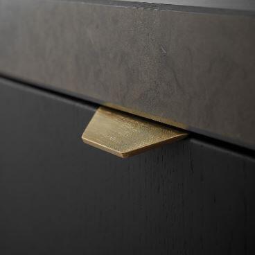 Blaze 2 børstet Messing greb 60 mm.