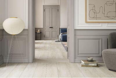 Moland Bastion Vinyl Wideplank, Kalket eg