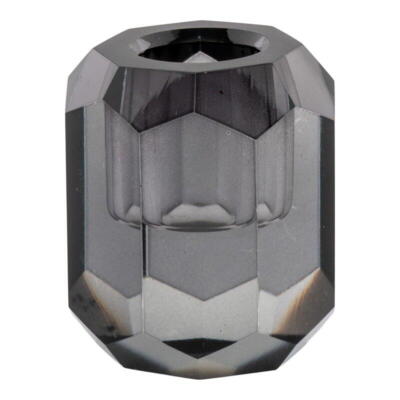 Lysestage i smoked glas