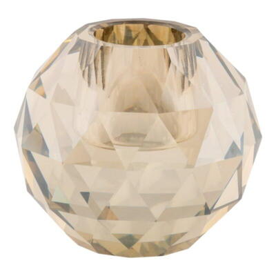 Lysestage rund i glas