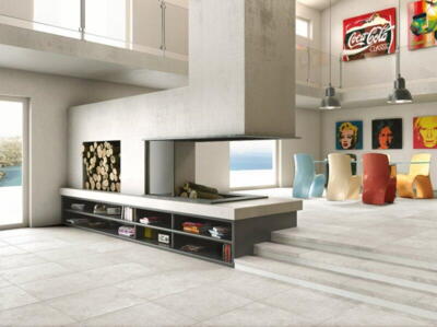 Tuscania Grey Soul White 45x90 cm. flise