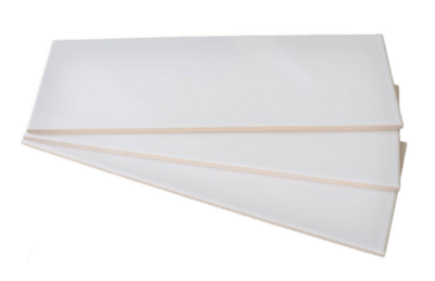 FD Objekt hvid blank vægflise 98x298 mm.