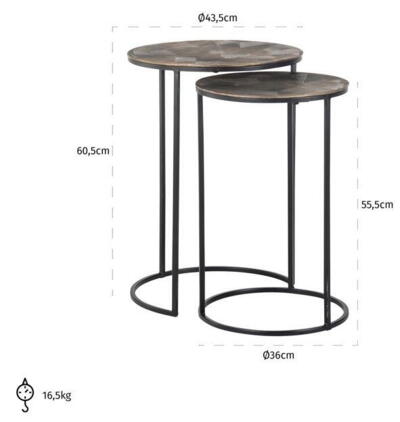 Barbord Tulum - sæt af 2 stk.