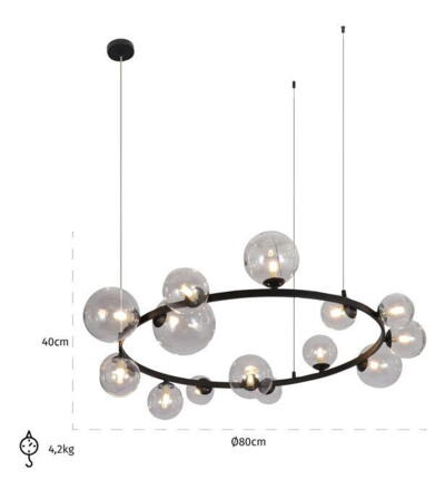 Loftlampe Joney sort