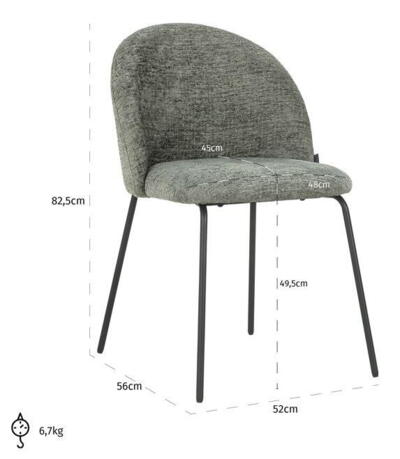 Spisestue stol Alyssa thyme fusion