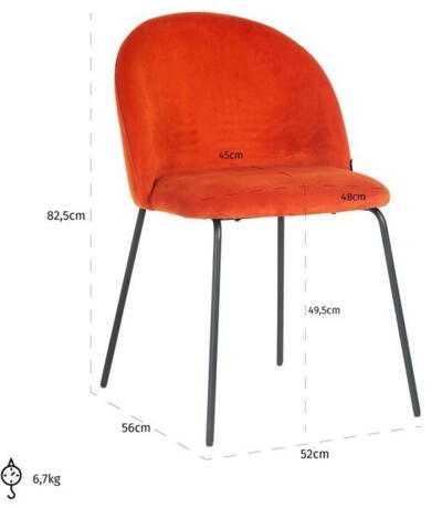 Spisestue stol Alyssa saffron seven