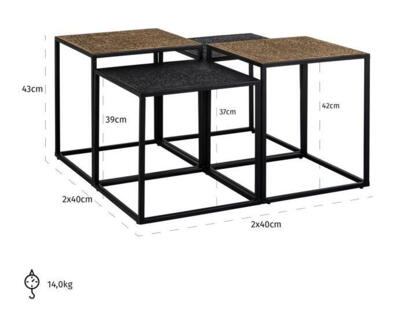 Sofabord Ely, sæt af 4 stk.