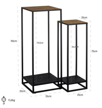 Søjlebord Wales sæt af 2