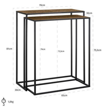 Bristol Konsolbord, sæt af 2 stk.
