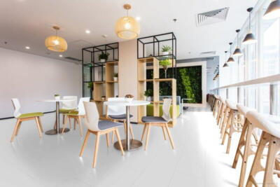 LVT vinylklik - SPC sildeben, Uni hvid D2935 