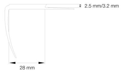 Gummi trappeforkant 36x28 mm