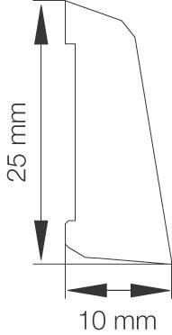 Primo liste 10x25 mm. 