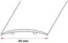 40 mm. buet overgangsprofil - selvklæbende