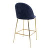 Lausanne Barstol i blå velour 