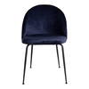 Geneve blå velour Spisebordsstol