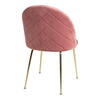 Geneve rosa velour Spisebordsstol - UDSOLGT TIL UGE 15