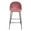 Lausanne Bar stol i rosa velour 