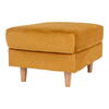 Bologna Puf, I sennepsgul velour med træben 