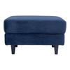 Bologna Puf, Mørkeblå velour med træben 