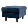 Bologna Puf, Mørkeblå velour med træben 