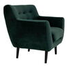Monte Lænestol, Mørkegrøn velour med sorte ben 