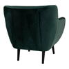 Monte Lænestol, Mørkegrøn velour med sorte ben 