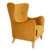 Campo Lænestol, Sennepsgul velour med træben 
